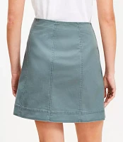 Twill Mini Wrap Skirt