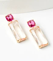 Crystal Baguette Drop Earrings