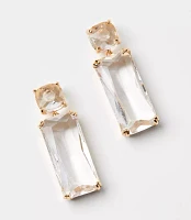 Crystal Baguette Drop Earrings