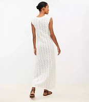 LOFT Beach Crochet Midi Dress