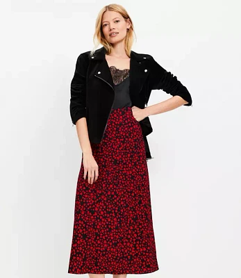 Petite Heart Bias Midi Skirt