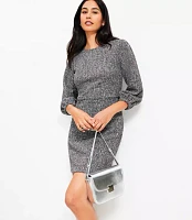 Petite Tweed Flare Mini Dress