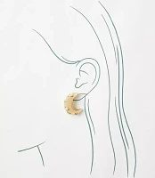 Pearlized C Hoop Earrings