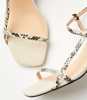 Skinny Strap Kitten Heel Sandals