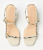 Skinny Strap Kitten Heel Sandals