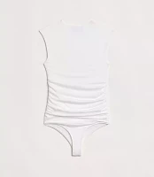 LOFT Versa 360 Knit Ruched Square Neck Bodysuit
