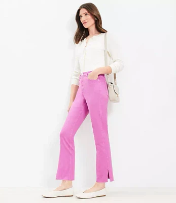 Petite Vent Hem High Rise Kick Crop Jeans Sugar Plum