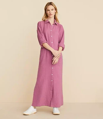 Lou & Grey Triple Cloth Maxi Pocket Shirtdress