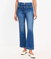 Petite Welt Pocket High Rise Kick Crop Jeans Classic Mid Wash