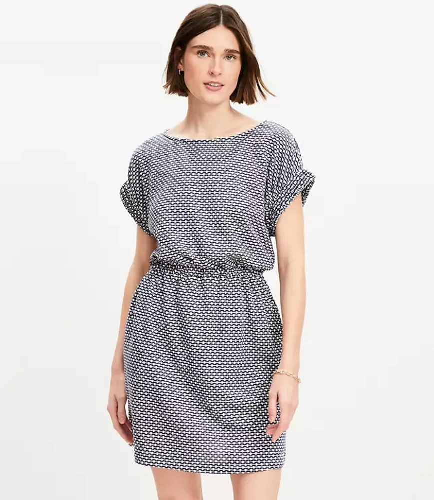 Petite Geo Mini Pocket Tee Dress