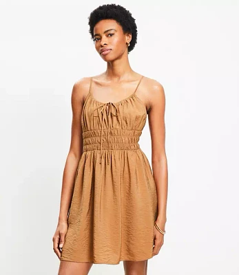 Smocked Strappy Mini Dress