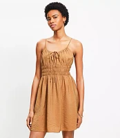 Smocked Strappy Mini Dress
