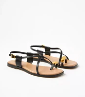 Metal Toe Ring Sandals