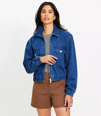 Denim Bubble Jacket Classic Mid Wash