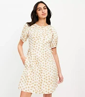 Petite Dotted Side Tie Mini Pocket Dress