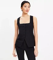 Petite Linen Blend Square Neck Vest Top