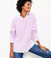 Petite Ribbed Tunic Sweater