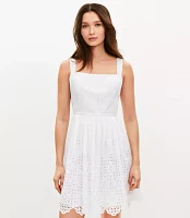 Eyelet Corset Mini Dress