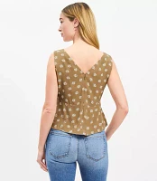 Daisy Double V Peplum Tank Top