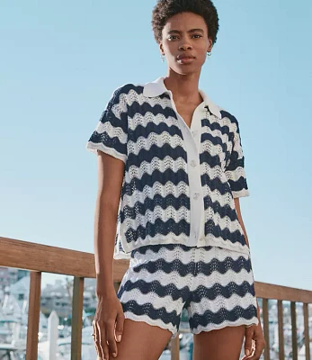 Lou & Grey Wavy Pointelle Shorts