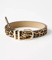 Cheetah Print Haircalf Double Keeper Belt