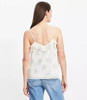 Petite Floral Chiffon Ruffle Cami