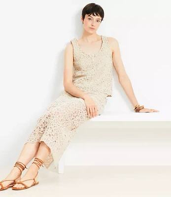 Scalloped Crochet Button Tank Top