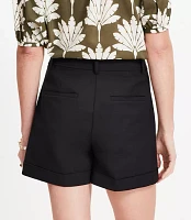 Cuffed Shorts Doubleweave