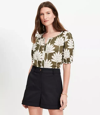 Cuffed Shorts Doubleweave