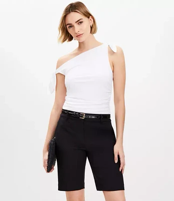 Petite Riviera Bermuda Shorts Doubleweave