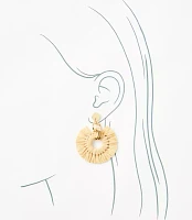 Raffia Circle Drop Earrings