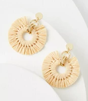 Raffia Circle Drop Earrings