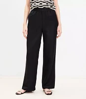 Tall Pull On Straight Pants Linen Blend
