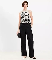 Tall Pull On Straight Pants Linen Blend