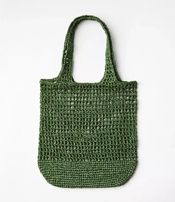 LOFT Beach Straw Tote Bag