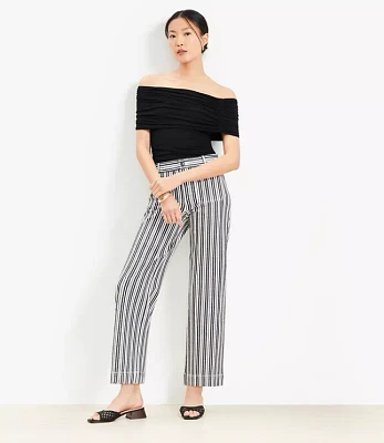 Tall Palmer Wide Leg Crop Pants Stripe