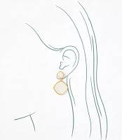 Mother Of Pearl Geo Drop Earrings