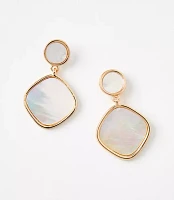 Mother Of Pearl Geo Drop Earrings