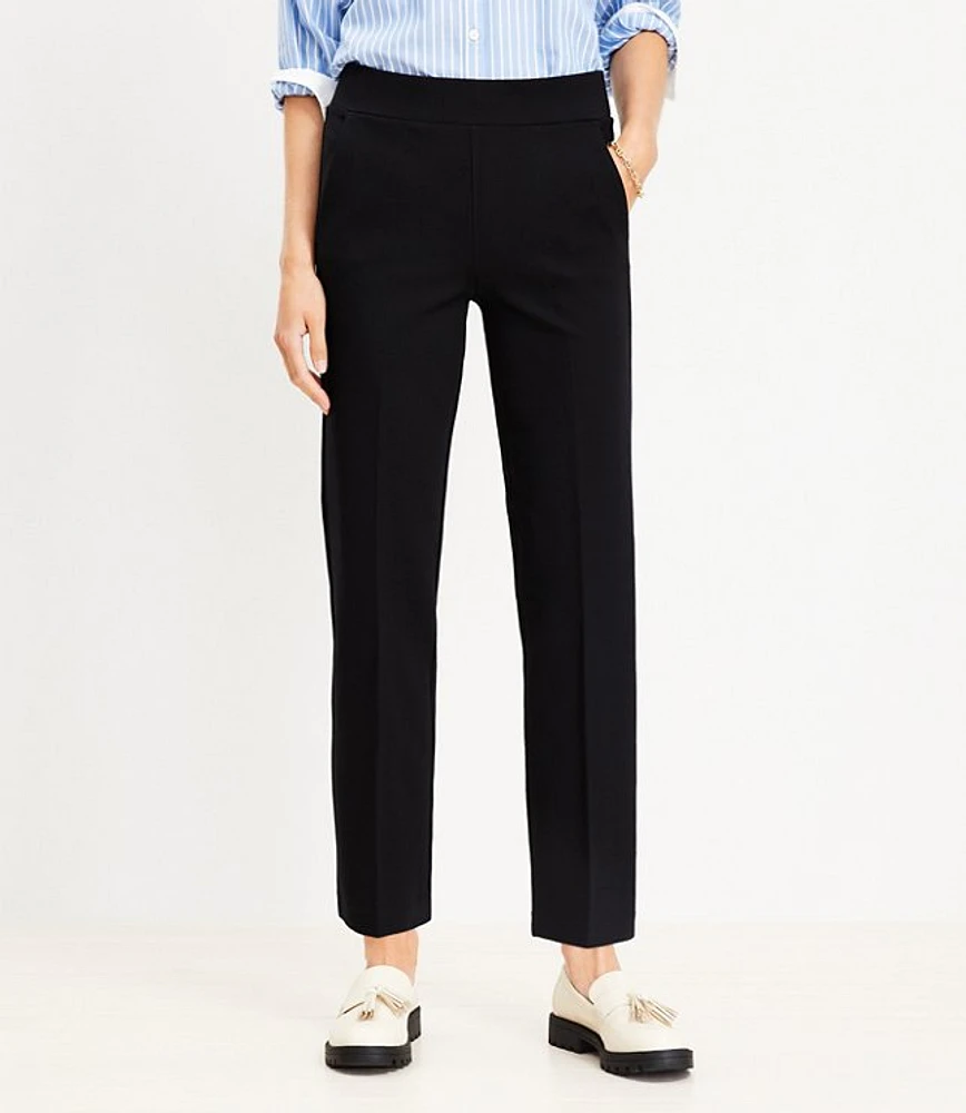 Pull On Straight Pants Ponte