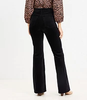 Five Pocket Slim Flare Pants Velvet