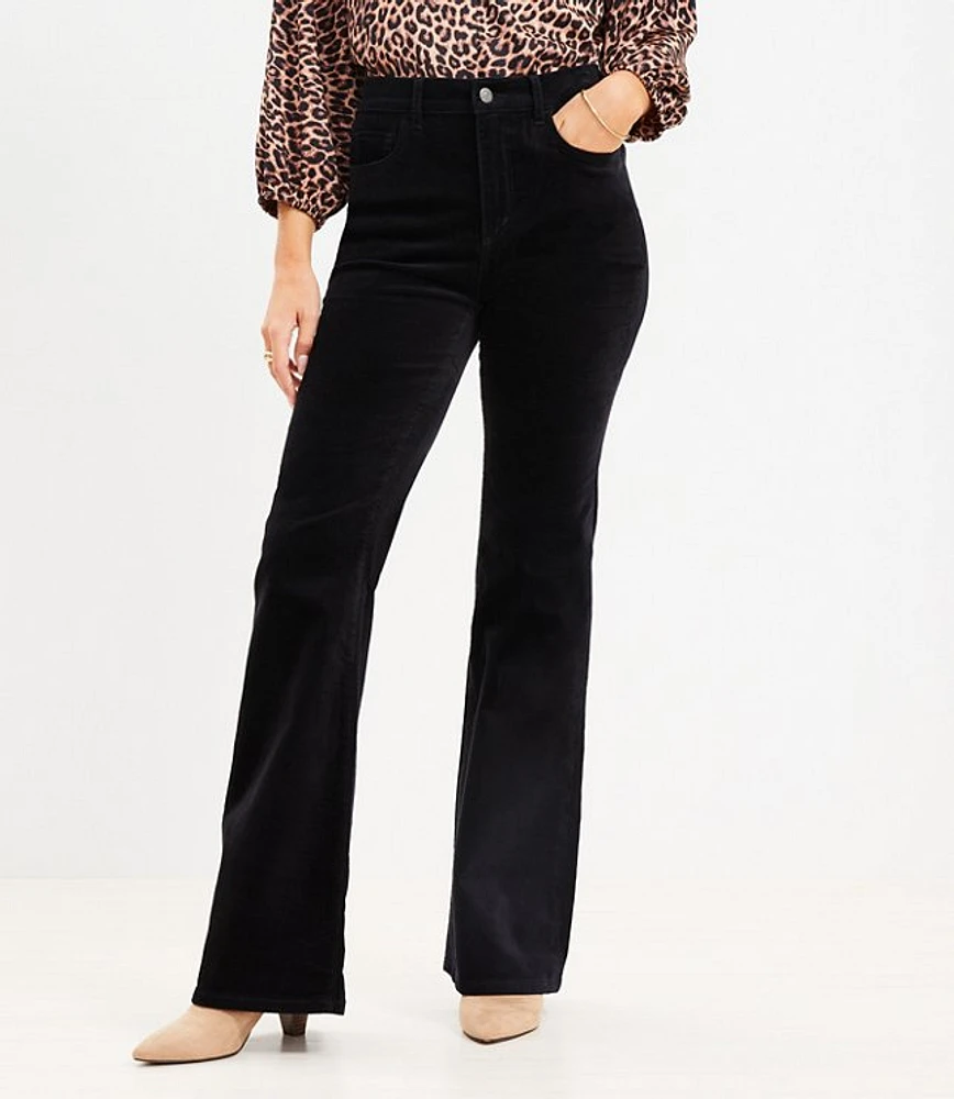 Five Pocket Slim Flare Pants Velvet