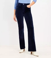 Five Pocket Slim Flare Pants Velvet