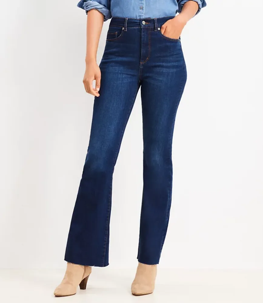 Fresh Cut High Rise Slim Flare Jeans in Dark Wash