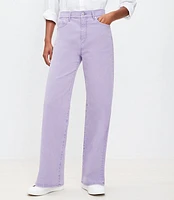 High Rise Wide Leg Jeans Spring Lavender