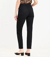 High Rise Slim Jeans Washed Black