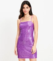 Sequin Spaghetti Strap Mini Dress