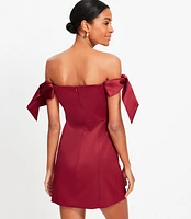 Bow Off The Shoulder Mini Dress