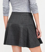 Petite Plaid Flounce Mini Skirt