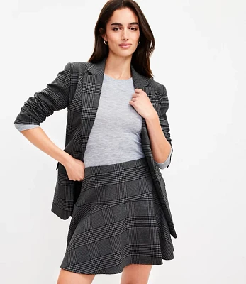 Petite Plaid Flounce Mini Skirt