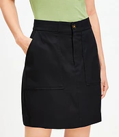 Petite Patch Pocket Mini Shift Skirt